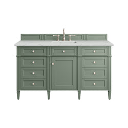 James Martin Brittany 60" Single Vanity with 3 CM Countertop & FreePower Wireless Charger