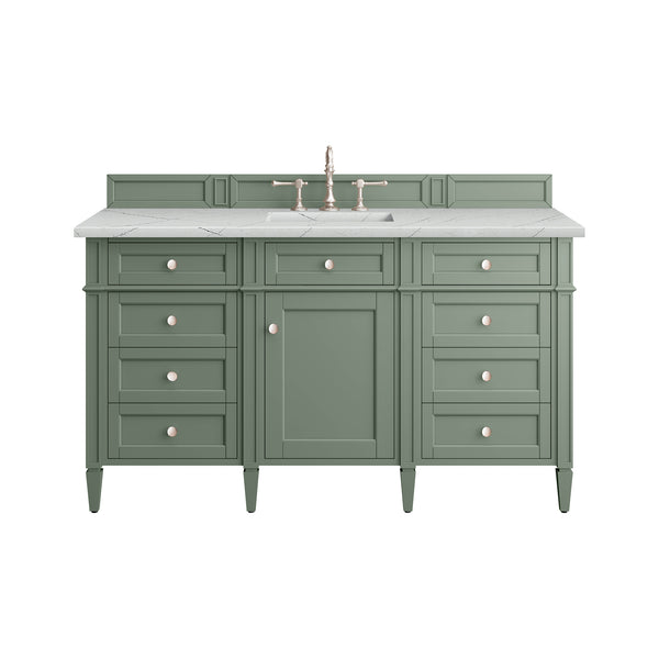 James Martin Brittany 60" Single Vanity with 3 CM Countertop & FreePower Wireless Charger