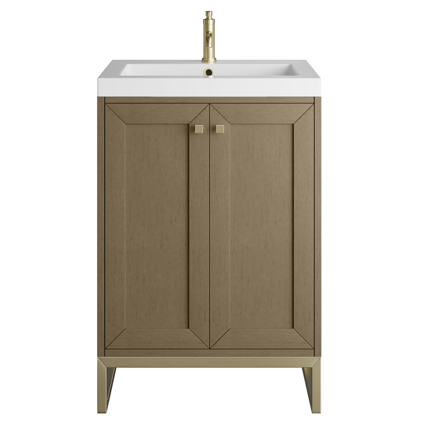 James Martin Chianti Single Vanity with White Glossy Composite Stone Top