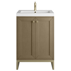 James Martin Chianti Single Vanity with White Glossy Composite Stone Top