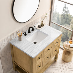 James Martin Breckenridge 36" Single Vanity, Light Natural Oak - Luxe Bathroom Vanities