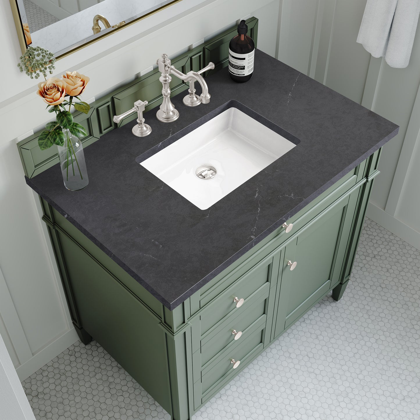 James Martin Brittany 36" Single Vanity with 3 Countertop