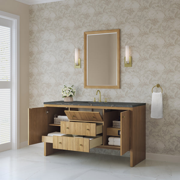 James Martin Hudson 60" Single Vanity with 3 CM Countertop & FreePower Wireless Charger