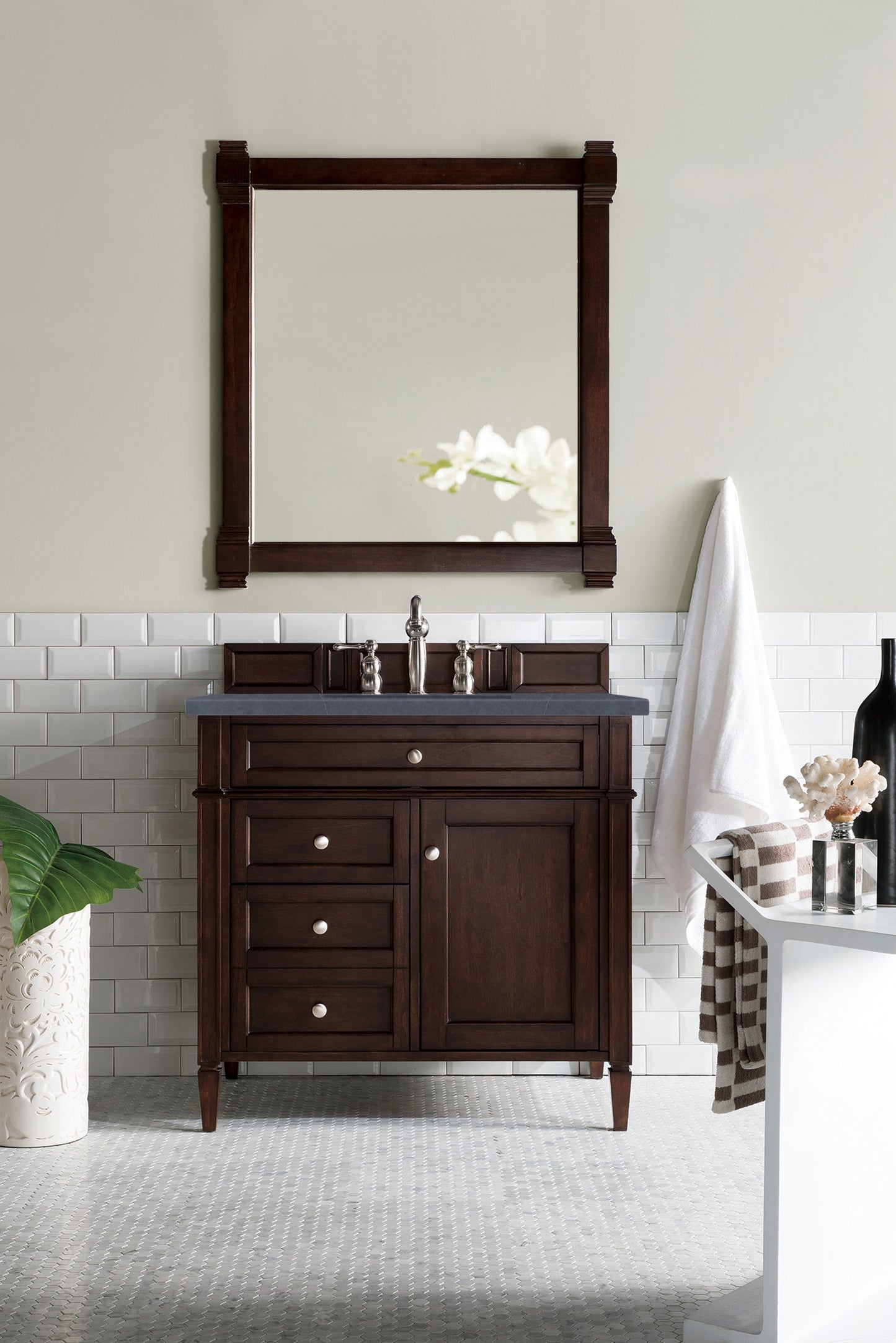 James Martin Brittany 36" Single Vanity with 3 Countertop