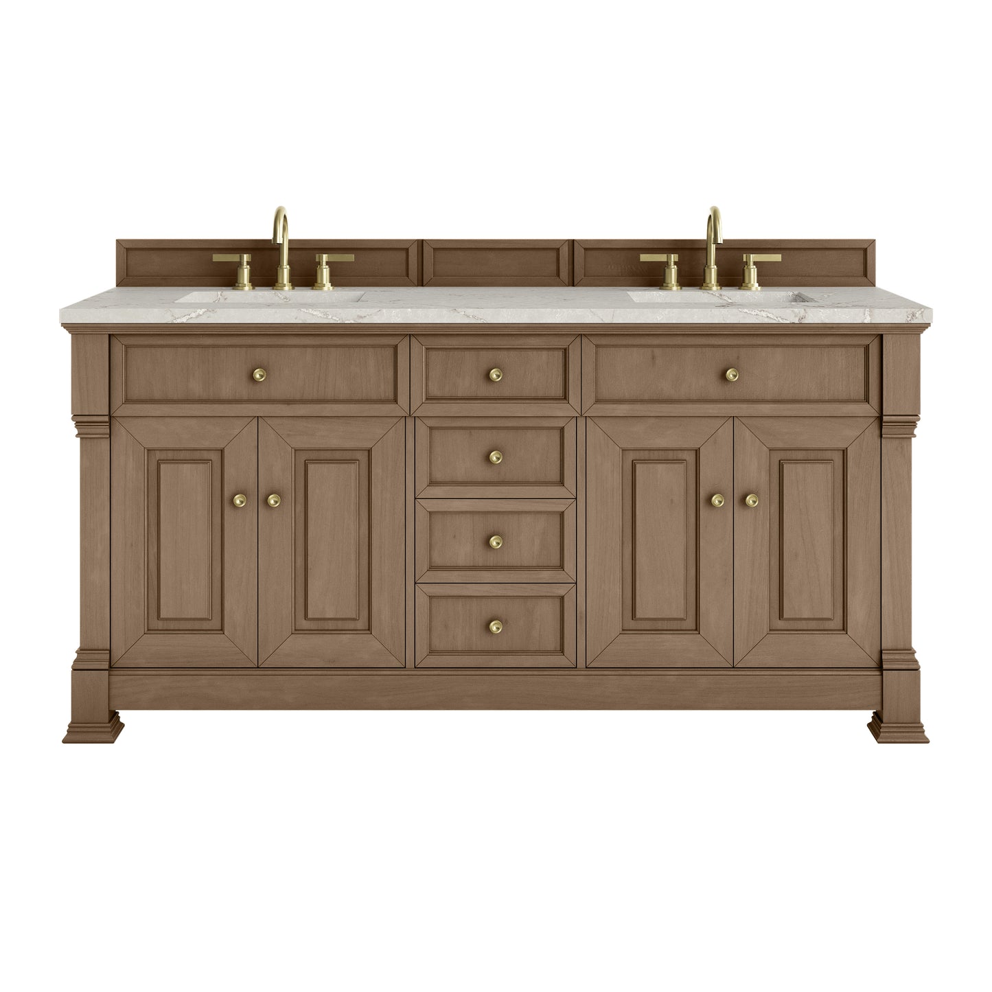 James Martin Brookfield 72" Double Vanity with 3 CM Countertop & FreePower Wireless Charger