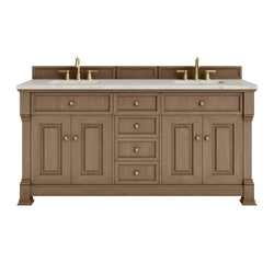 James Martin Brookfield 72" Double Vanity with 3 CM Countertop & FreePower Wireless Charger