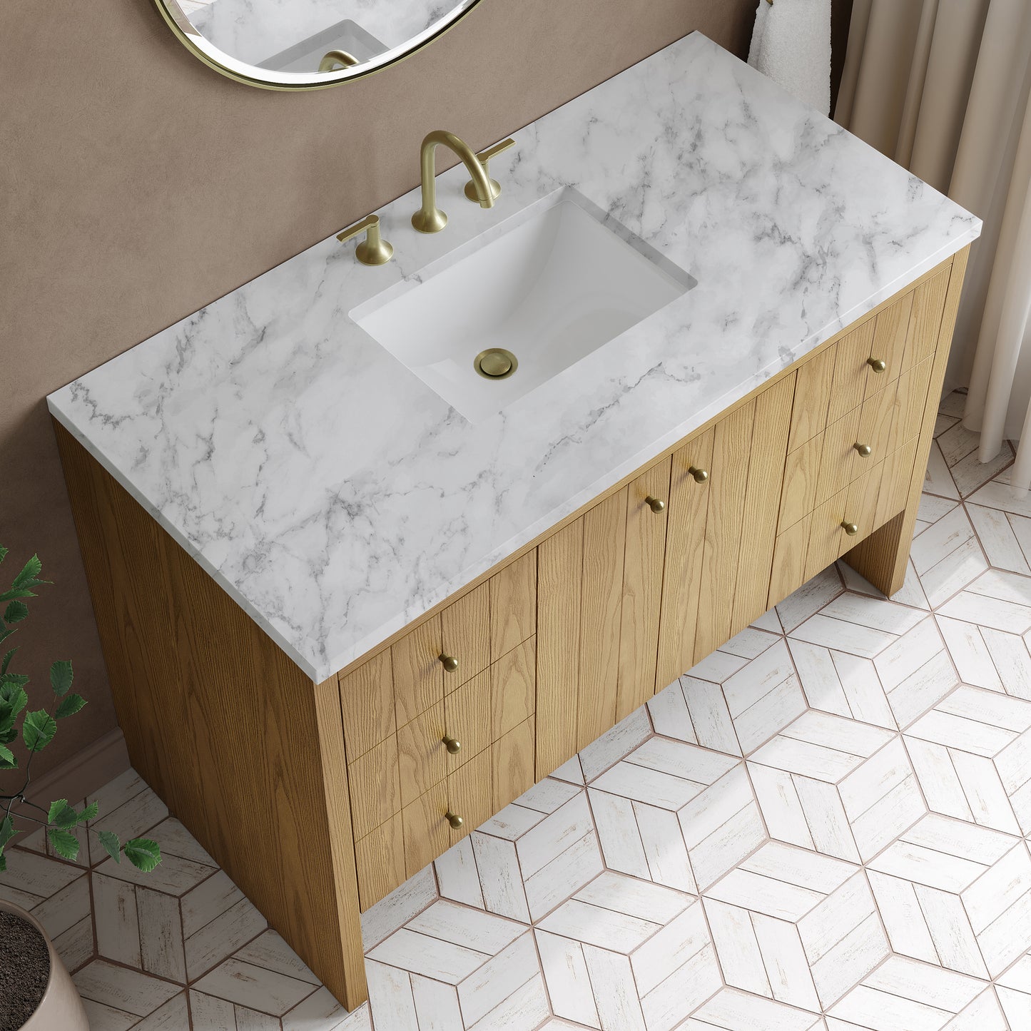 James Martin Hudson 48" Single Vanity with 3 CM Countertop