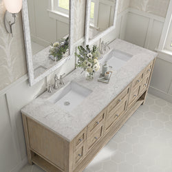James Martin Breckenridge 72" Double Vanity w/ 3 CM Countertop