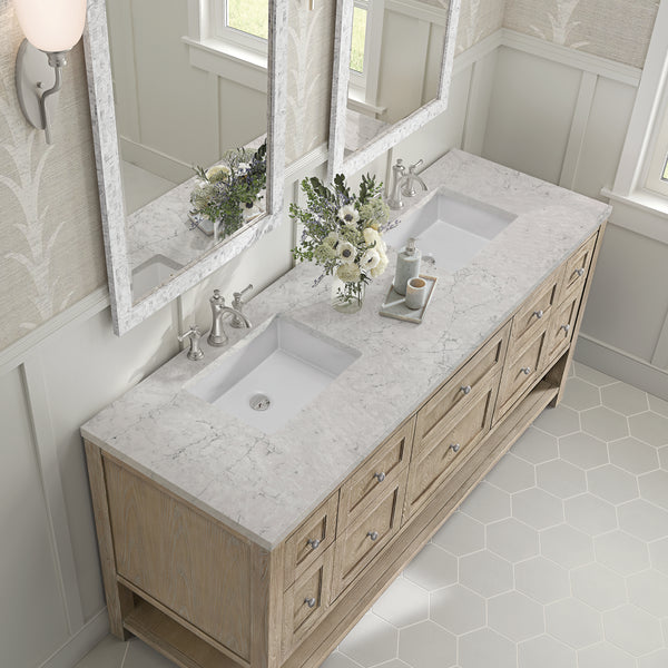 James Martin Breckenridge 72" Double Vanity w/ 3 CM Countertop