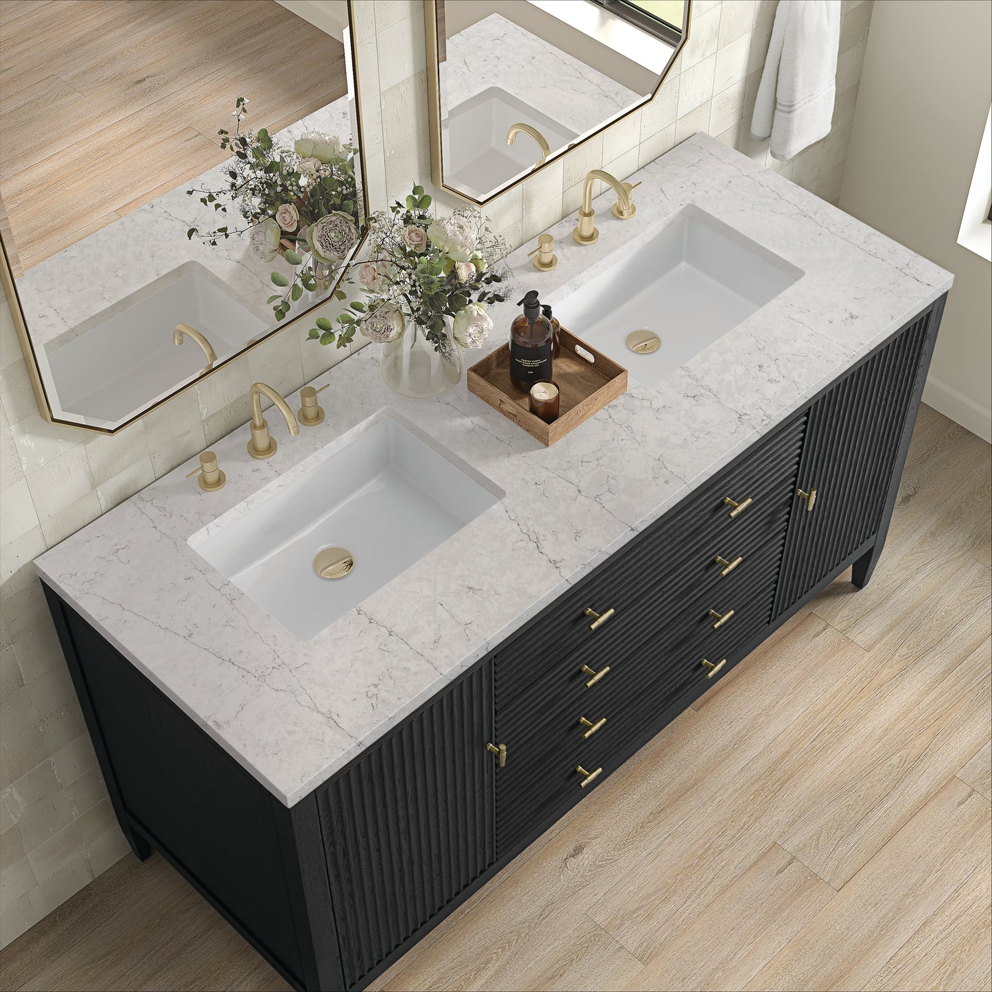 James Martin Myrrin 60" Double Vanity with 3 CM Countertop