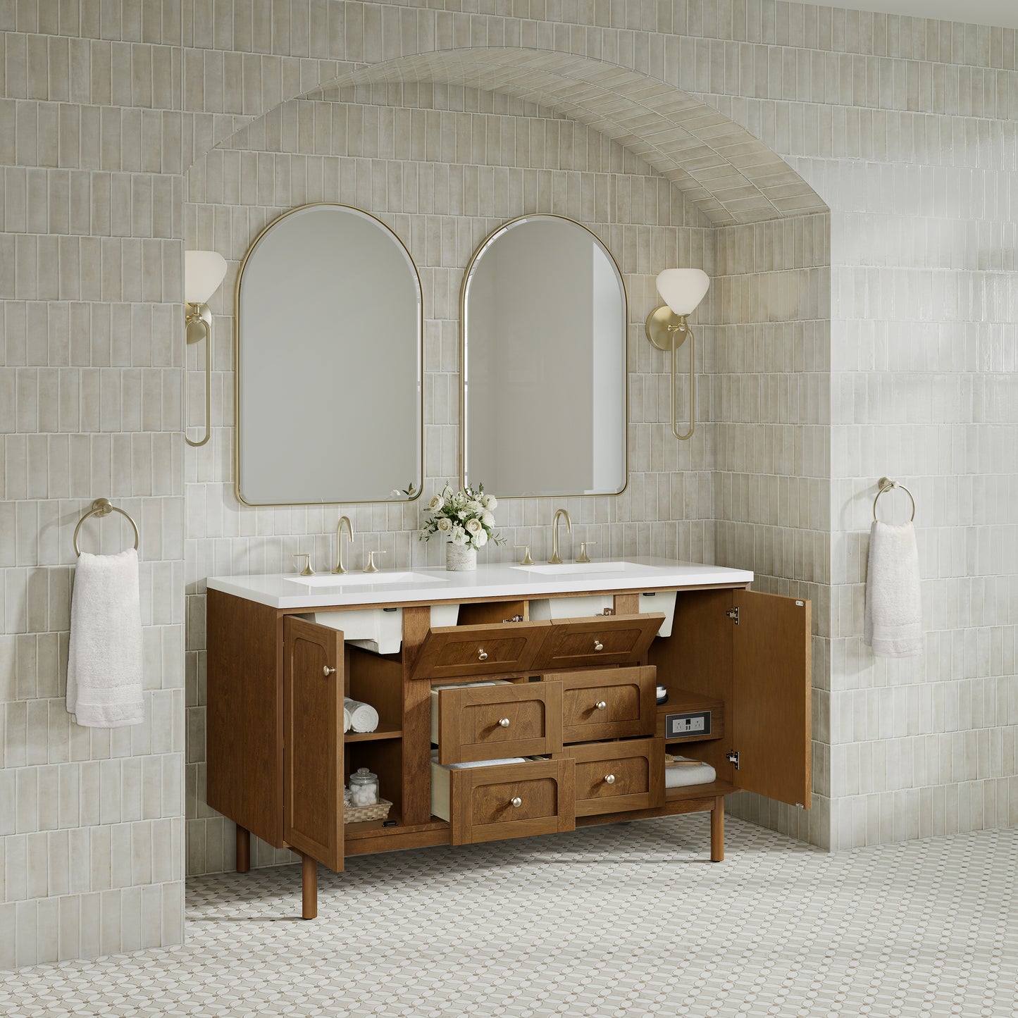 James Martin Laurent 60" Double Vanity with 3 CM Countertop