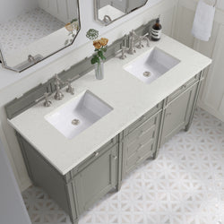 James Martin Brittany 60" Double Vanity with 3 CM Countertop