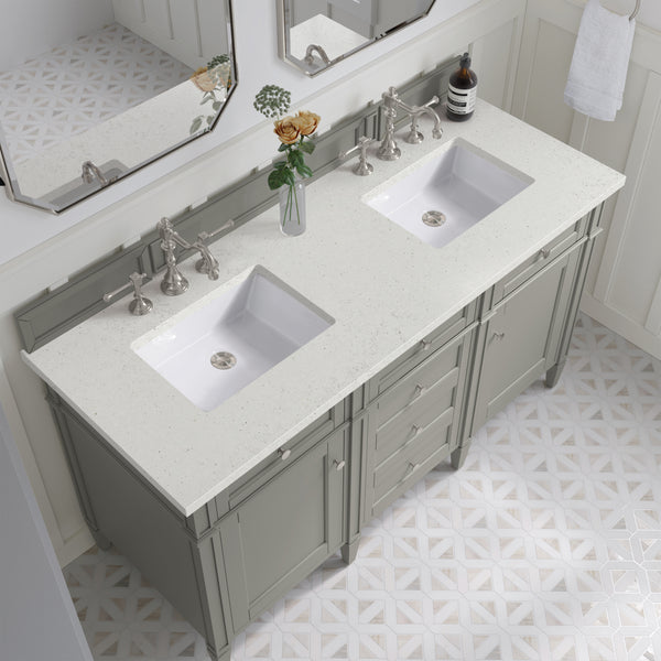 James Martin Brittany 60" Double Vanity with 3 CM Countertop