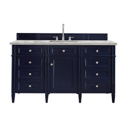 James Martin Brittany 60" Single Vanity with 3 CM Countertop & FreePower Wireless Charger