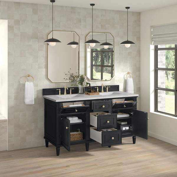 James Martin Lorelai 60" Double Vanity with 3 CM Countertop & FreePower Wireless Charger