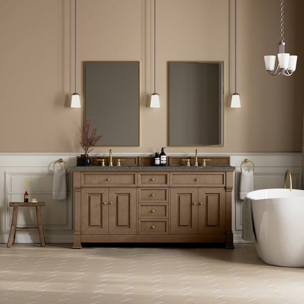 James Martin Brookfield 72" Double Vanity with 3 CM Countertop & FreePower Wireless Charger