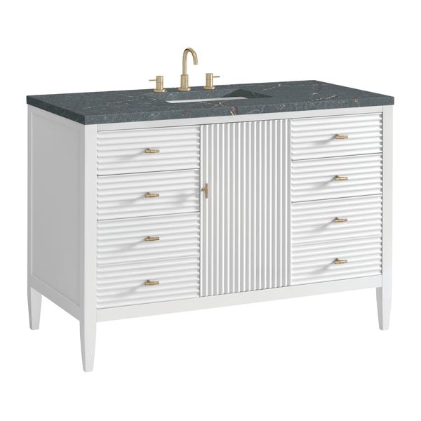 James Martin Myrrin 48" Single Vanity with 3 CM Countertop & FreePower Wireless Charger