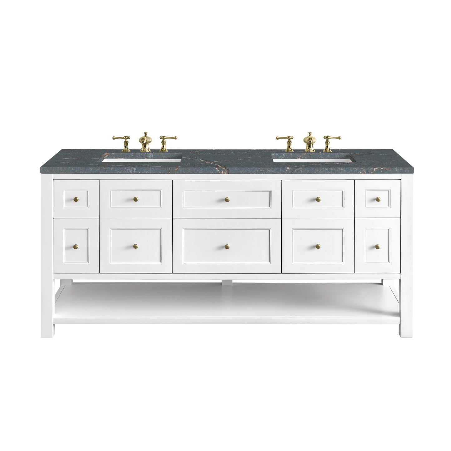James Martin Breckenridge 72" Double Vanity w/ 3 CM Countertop