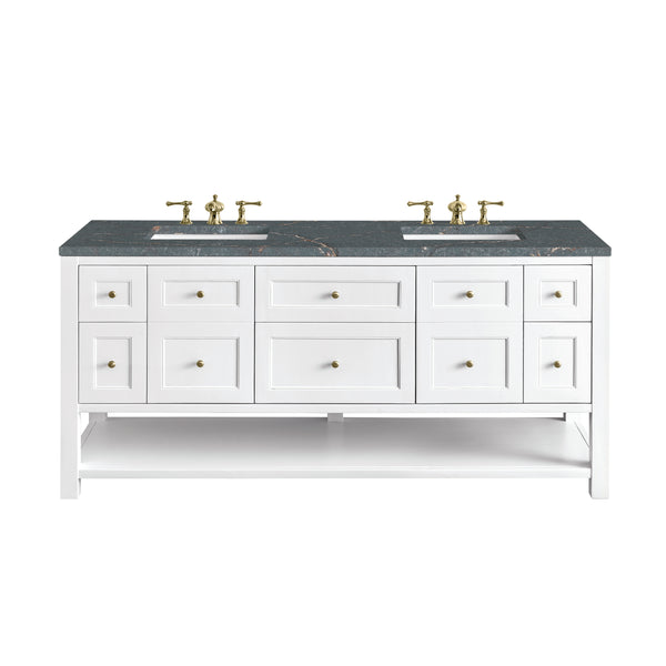 James Martin Breckenridge 72" Double Vanity w/ 3 CM Countertop