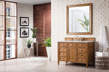 James Martin Brittany 48" Single Vanity with 3 CM Countertop & FreePower Wireless Charger