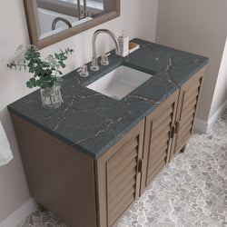 James Martin Portland 48" Single Vanity Whitewashed Walnut with 3 CM Countertop