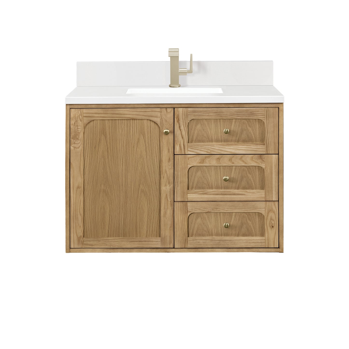 James Martin Laurent 36" Single Vanity with Single Hole 3 CM Countertop and Matching Backsplash