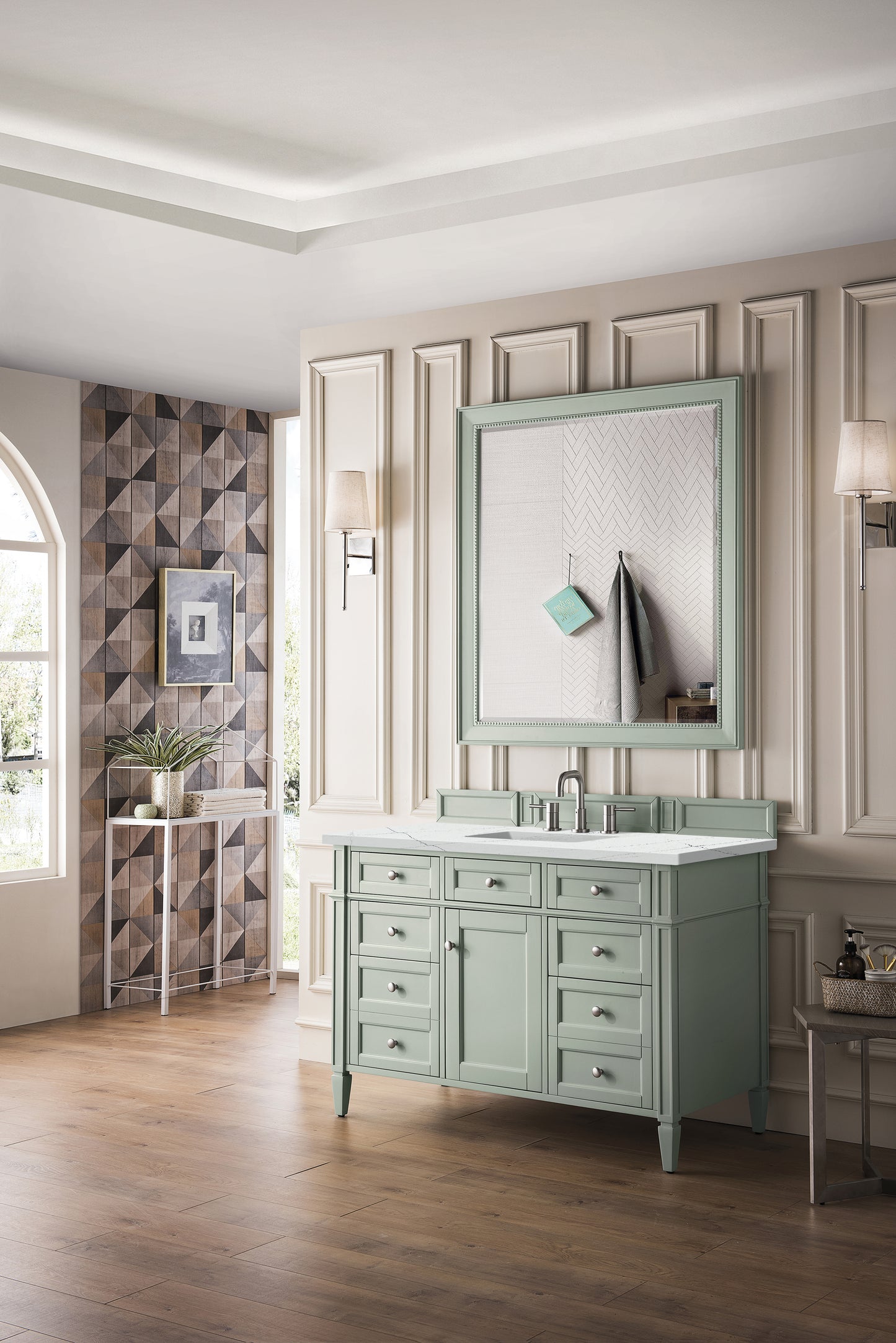 James Martin Brittany 48" Single Vanity with 3 CM Countertop & FreePower Wireless Charger