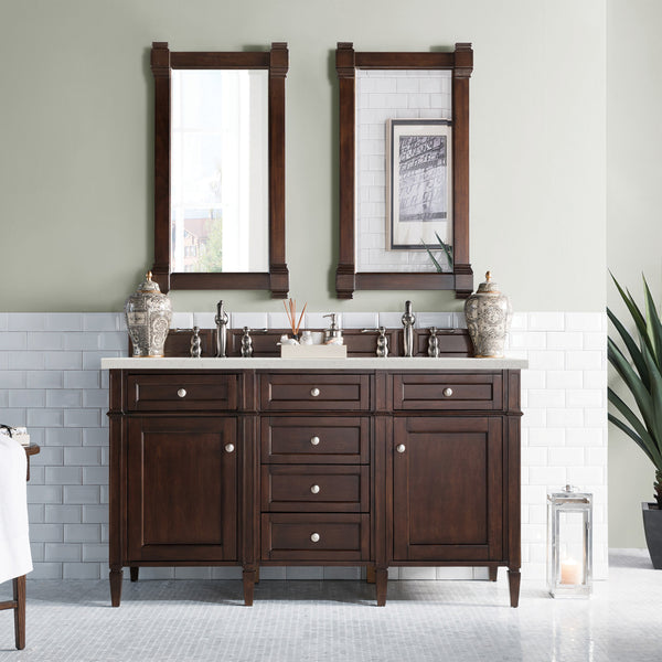 James Martin Brittany 60" Double Vanity with 3 CM Countertop