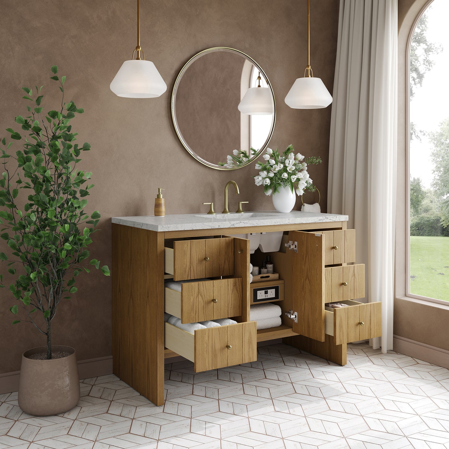 James Martin Hudson 48" Single Vanity with 3 CM Countertop