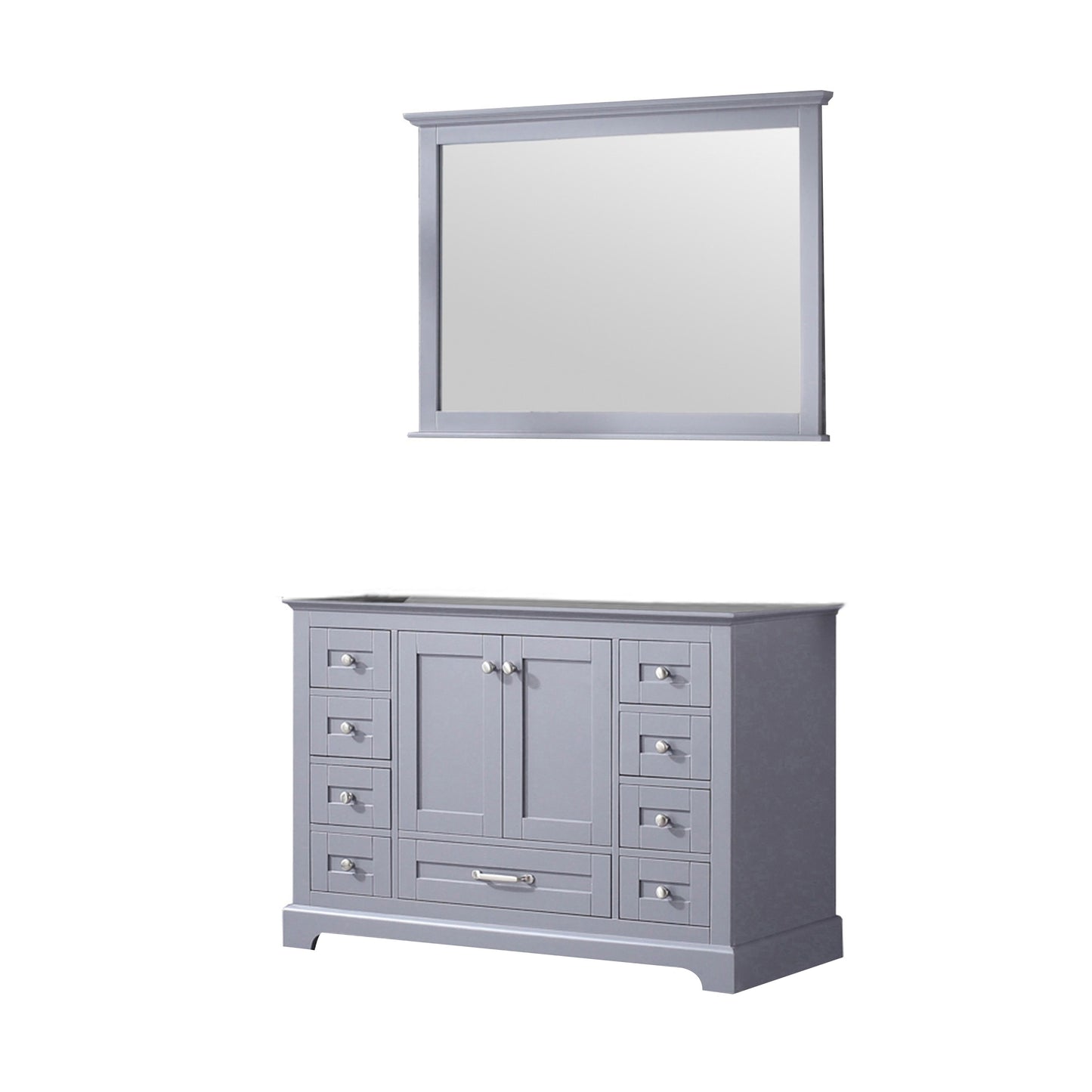 Lexora Collection Dukes 48 inch Single Bath Vanity and 46 inch Mirror - Luxe Bathroom Vanities