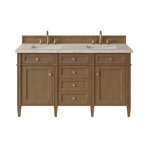 James Martin Brittany 60" Double Vanity with 3 CM Countertop