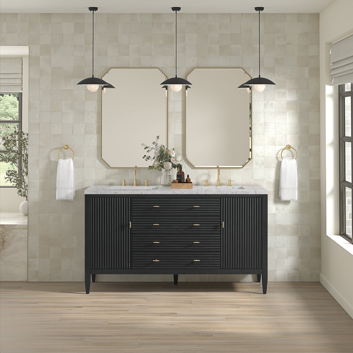 James Martin Myrrin 60" Double Vanity with 3 CM Countertop