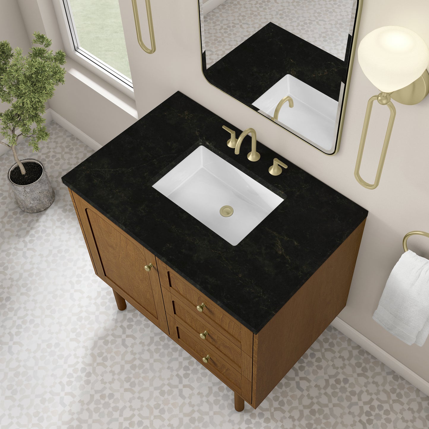 James Martin Laurent 36" Single Vanity with 3 CM Countertop