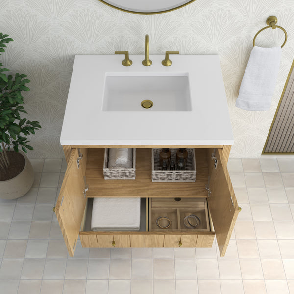 James Martin Hudson 30" Single Vanity with 3 CM Countertop