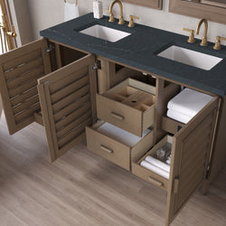 James Martin Portland 60" Double Vanity Whitewashed Walnut with 3 CM Countertop
