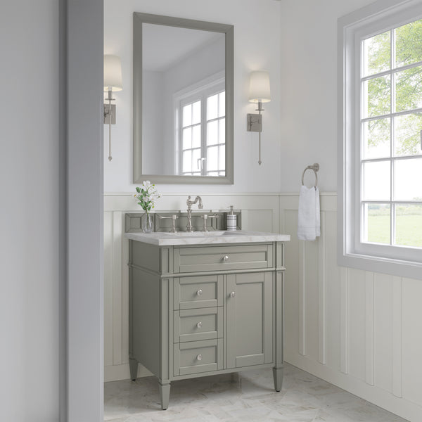 James Martin Brittany 30" Single Vanity with 3 CM Countertop