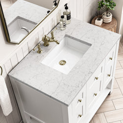 James Martin Breckenridge 36" Single Vanity, Bright White - Luxe Bathroom Vanities