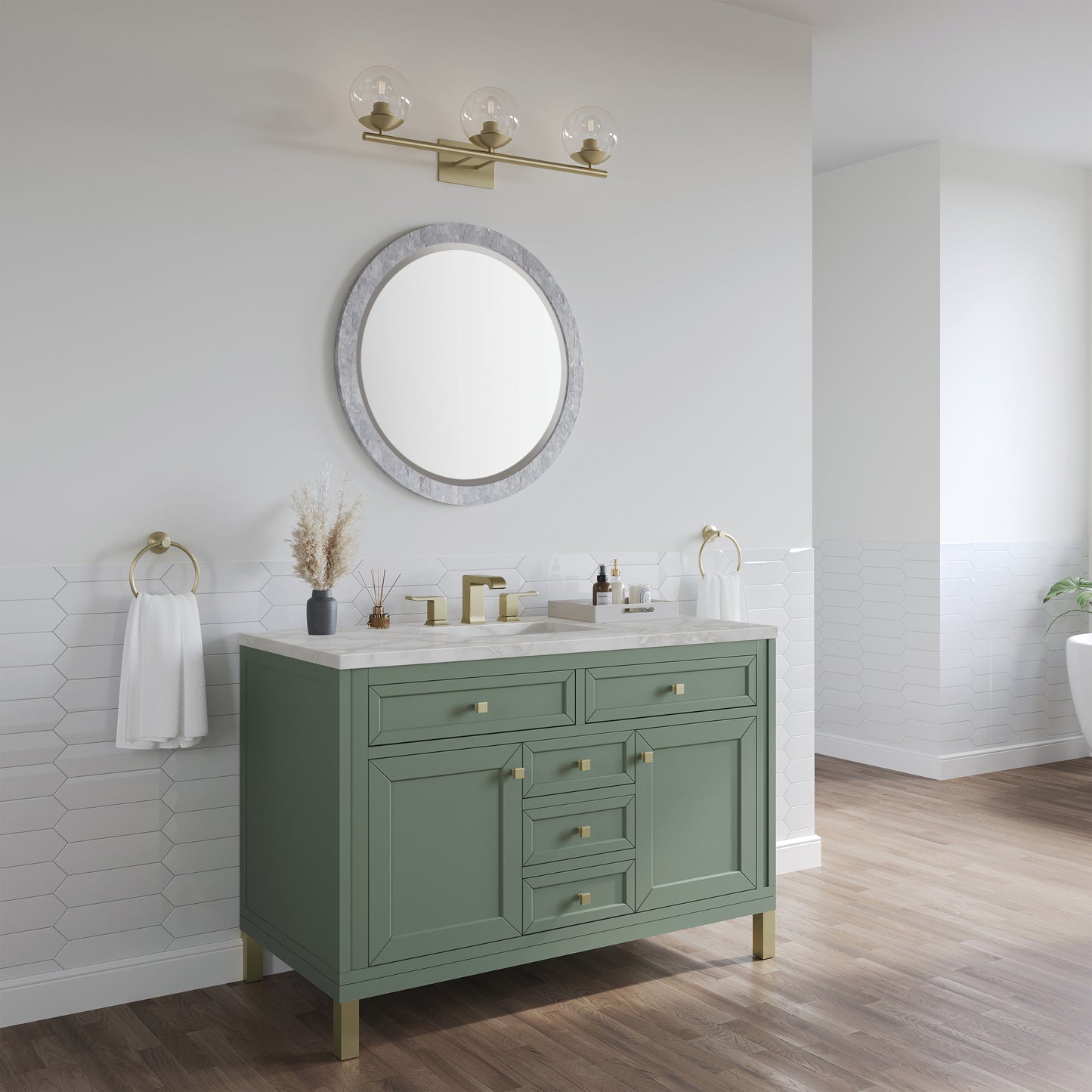 James Martin Chicago 48" Single Vanity with 3 CM Countertop