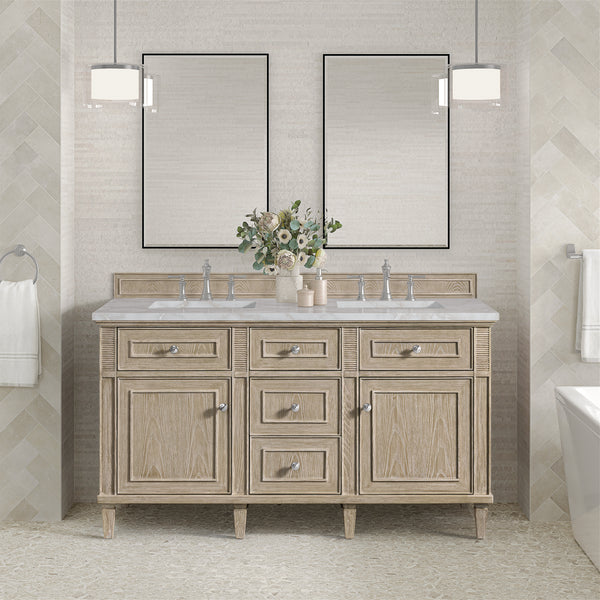 James Martin Lorelai 60" Double Vanity with 3 CM Countertop & FreePower Wireless Charger