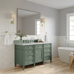 James Martin Brittany 60" Single Vanity with 3 CM Countertop & FreePower Wireless Charger