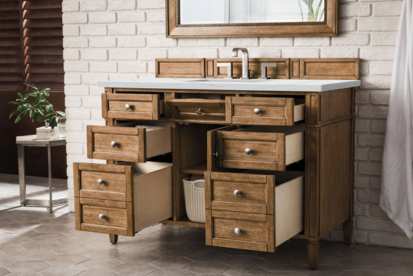 James Martin Brittany 48" Single Vanity with 3 CM Countertop & FreePower Wireless Charger