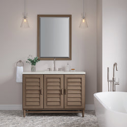 James Martin Portland 48" Single Vanity Whitewashed Walnut with 3 CM Countertop