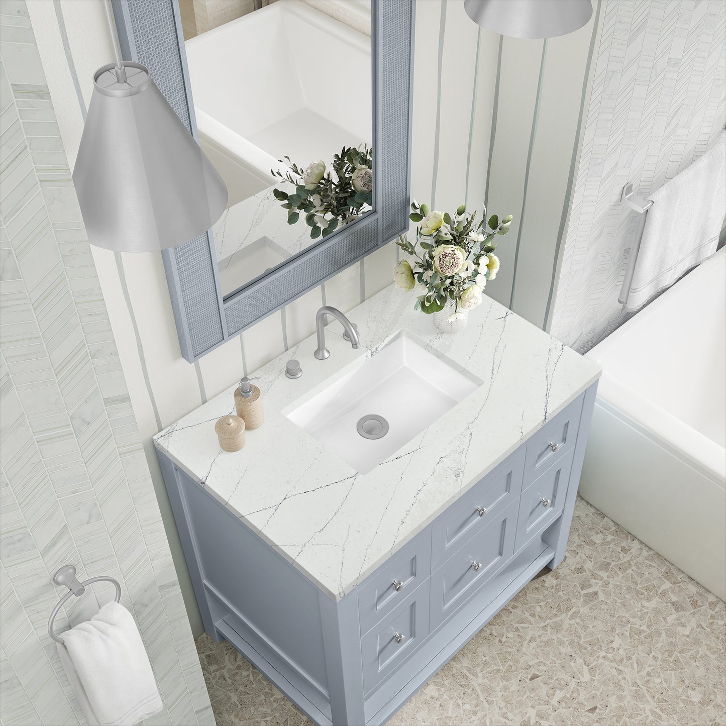 James Martin Breckenridge 36" Single Vanity w/ 3CM Countertop