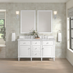 James Martin Lorelai 60" Double Vanity with 3 CM Countertop & FreePower Wireless Charger