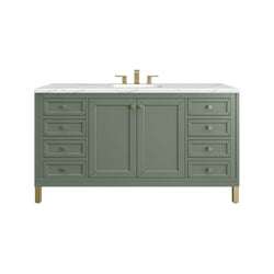 James Martin Chicago 60" Single Vanity with 3 CM Countertop & FreePower Wireless Charger