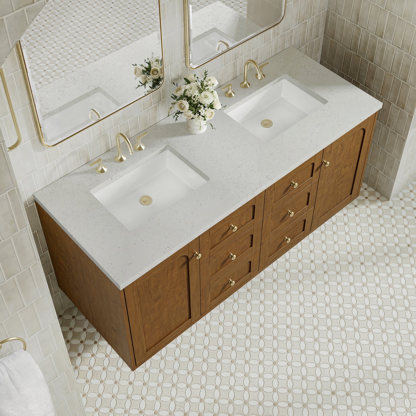 James Martin Laurent 60" Double Vanity with 3 CM Countertop