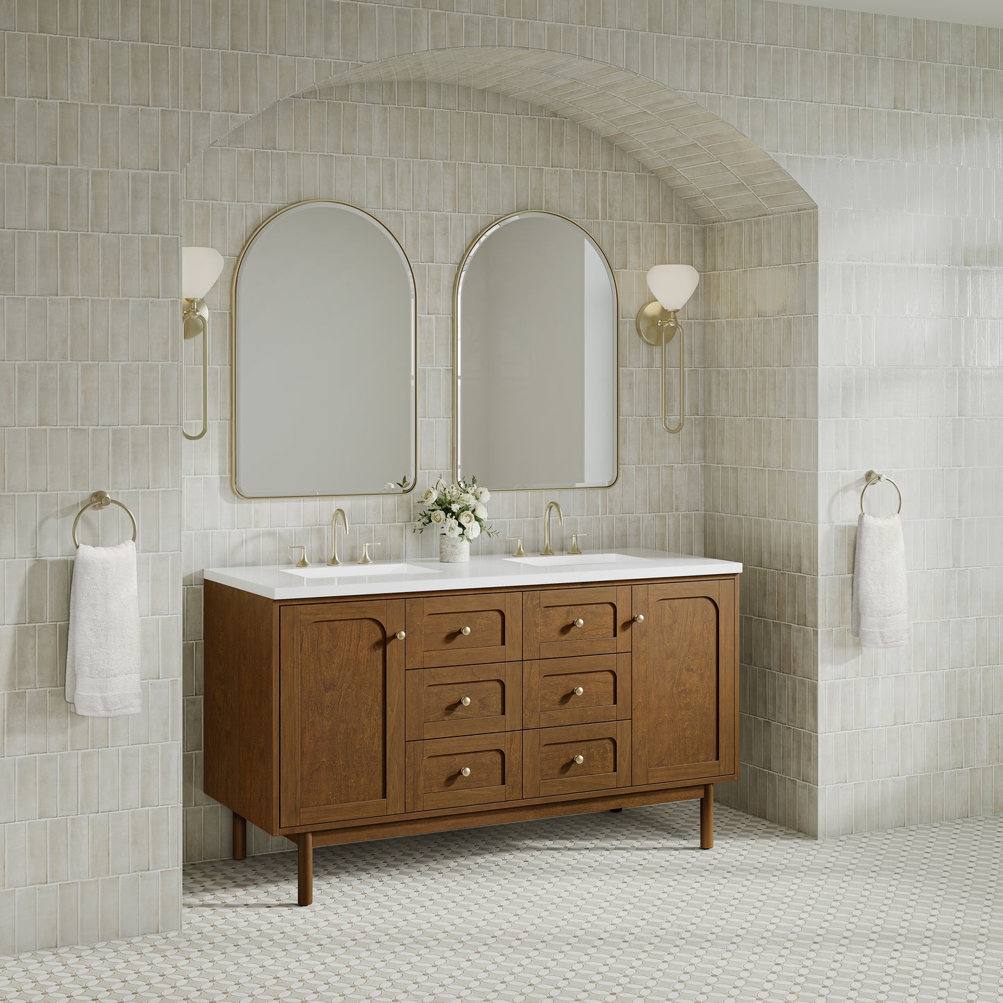 James Martin Laurent 60" Double Vanity with 3 CM Countertop