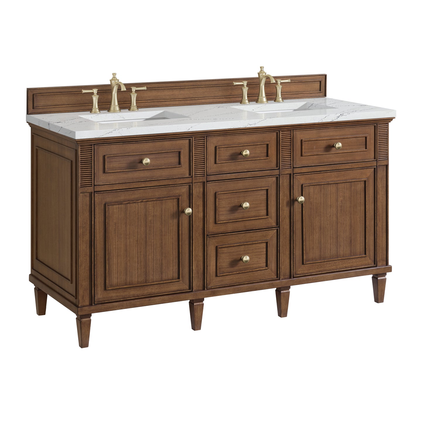 James Martin Lorelai 60" Double Vanity with 3 CM Countertop & FreePower Wireless Charger