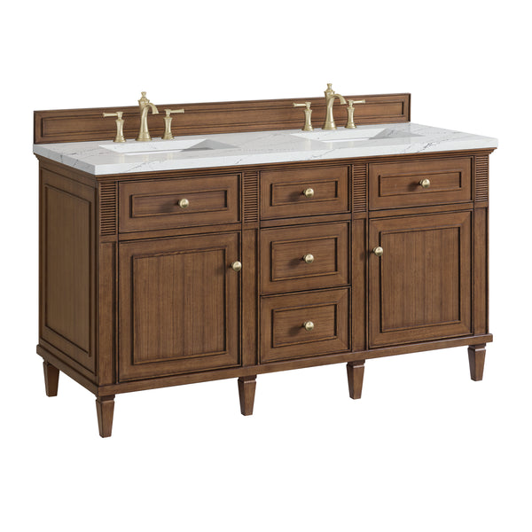 James Martin Lorelai 60" Double Vanity with 3 CM Countertop & FreePower Wireless Charger