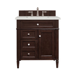 James Martin Brittany 30" Single Vanity with 3 CM Countertop
